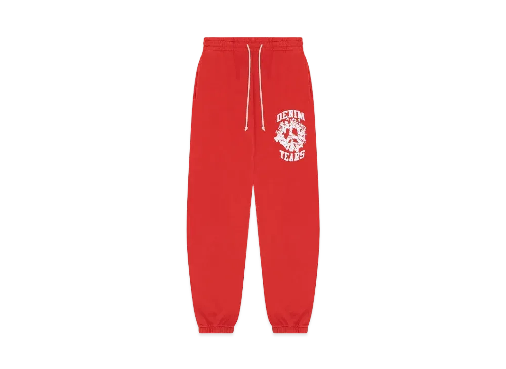 DENIM TEARS Denim University Sweat Pants "Red"