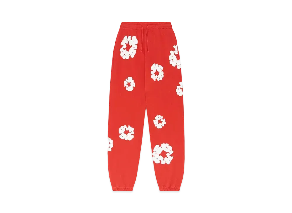 DENIM TEARS The Cotton Wreath Sweat Pants "Red"