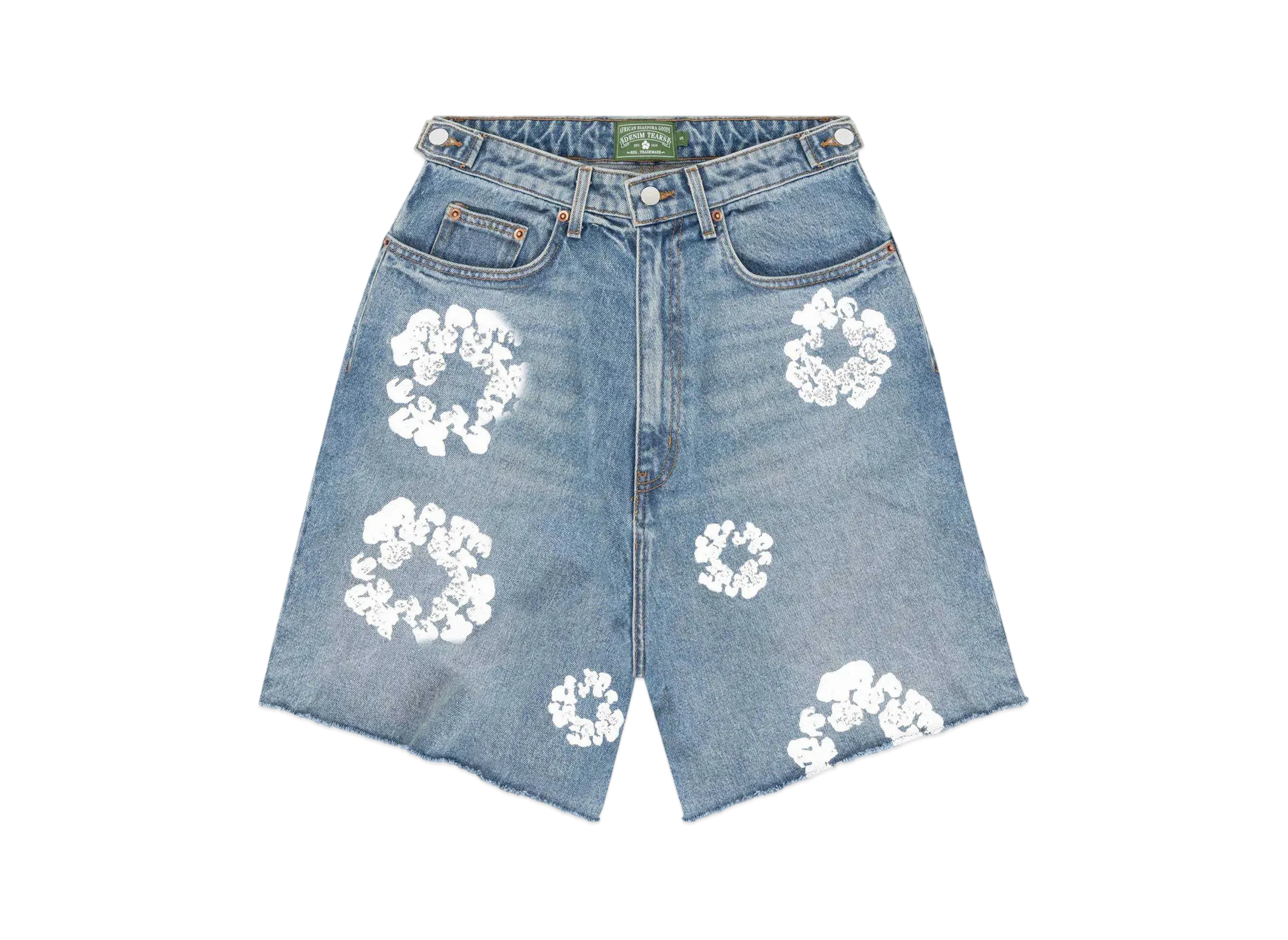 DENIM TEARS The Cotton Wreath Jean Short "Light Wash"