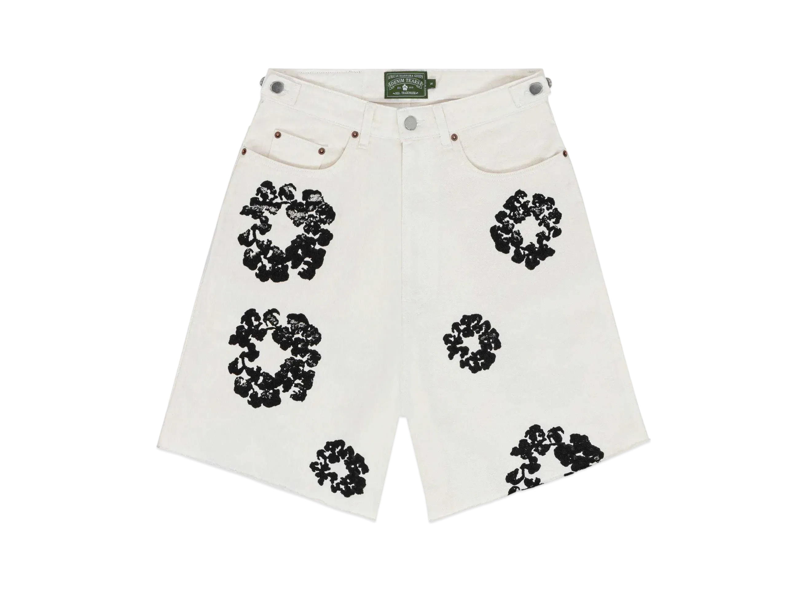 DENIM TEARS The Cotton Wreath Jean Short "White"