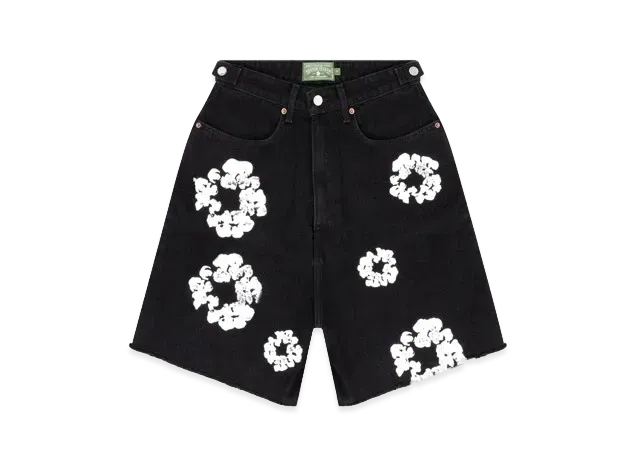 DENIM TEARS The Cotton Wreath Jean Short "Black"