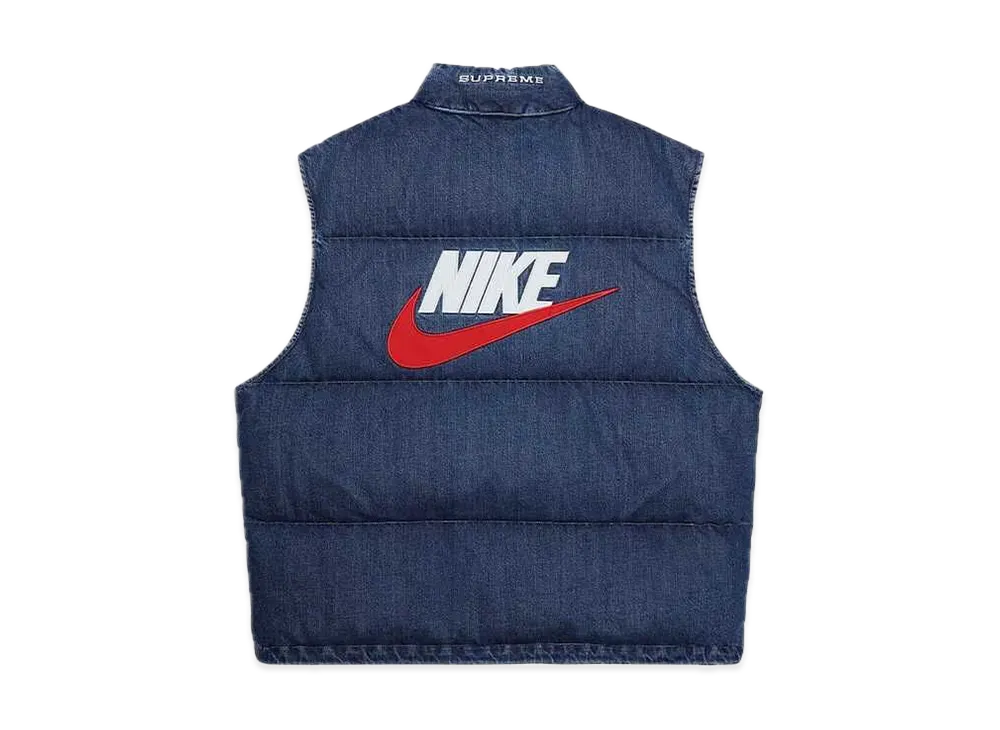 Supreme x Nike Denim Puffer Vest "Indigo"
