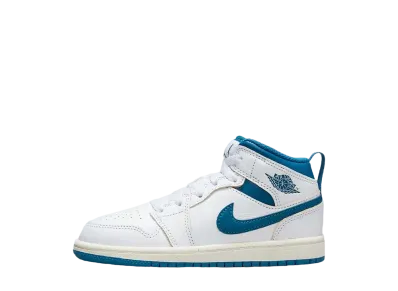 Nike PS Jordan 1 Mid SE "White/Sail/Industrial Blue"