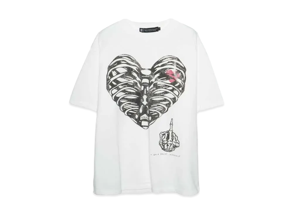 A GOOD BAD INFLUENCE HEARTACHE T-SHIRT "WHITE"