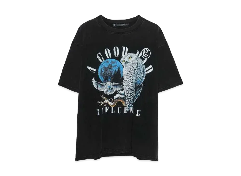 A GOOD BAD INFLUENCE FOREST NIGHT T-SHIRT "BLACK"