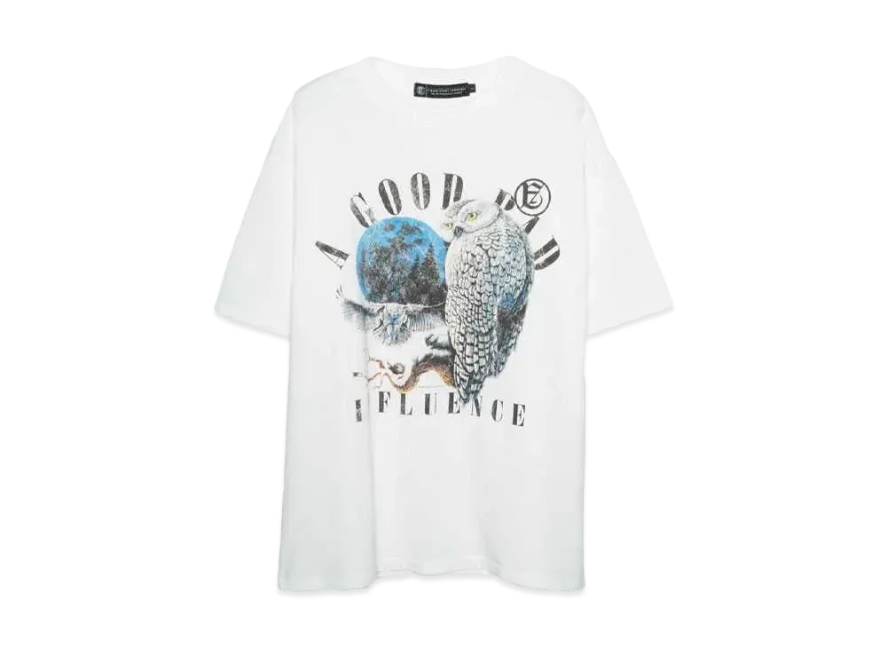 A GOOD BAD INFLUENCE FOREST NIGHT T-SHIRT "WHITE"
