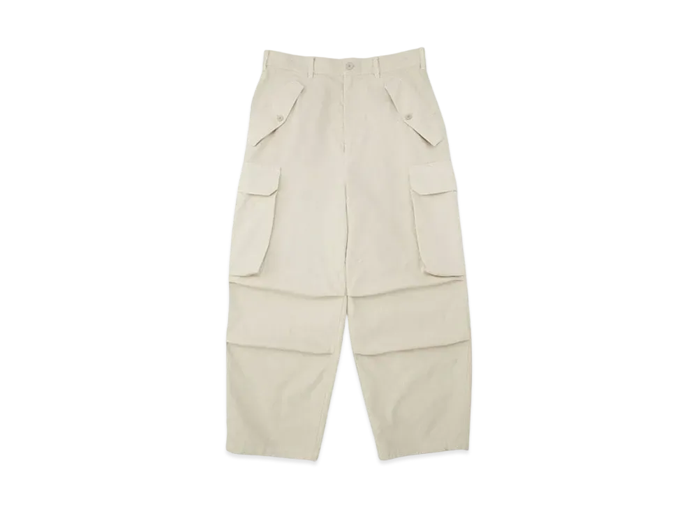 DIGAWEL Field Cargo Pants (Garment Dye) "Ivory"