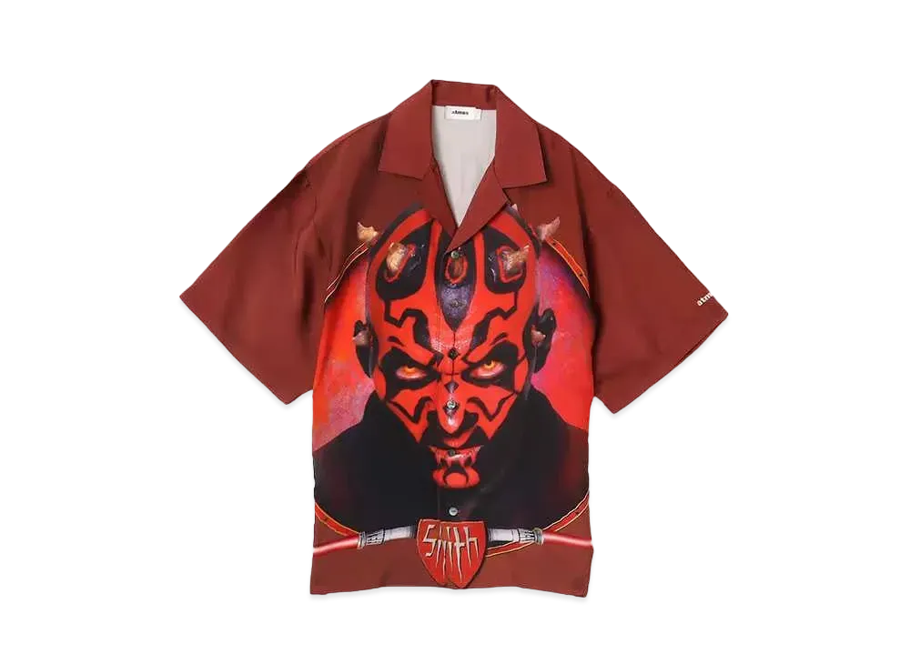 atmos STAR WARS Darth Maul / Open Collar Shirt "Red"