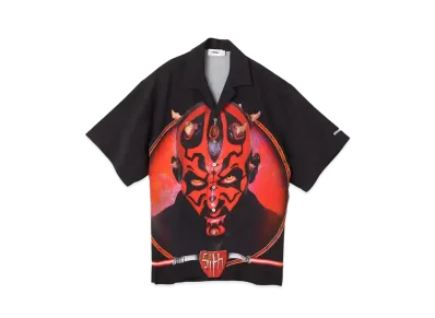 atmos STAR WARS Darth Maul / Open Collar Shirt "Black"
