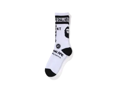 SAINT Mxxxxxx x A BATHING APE Socks "White"