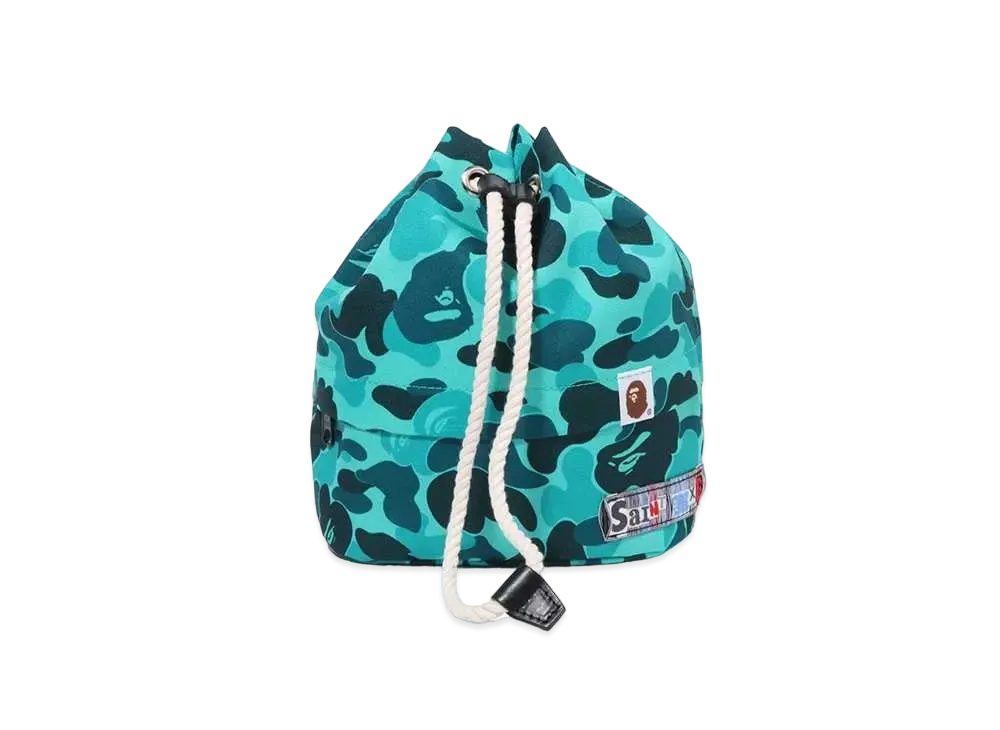 SAINT Mxxxxxx x A BATHING APE Rope Snap Bag "Sax"