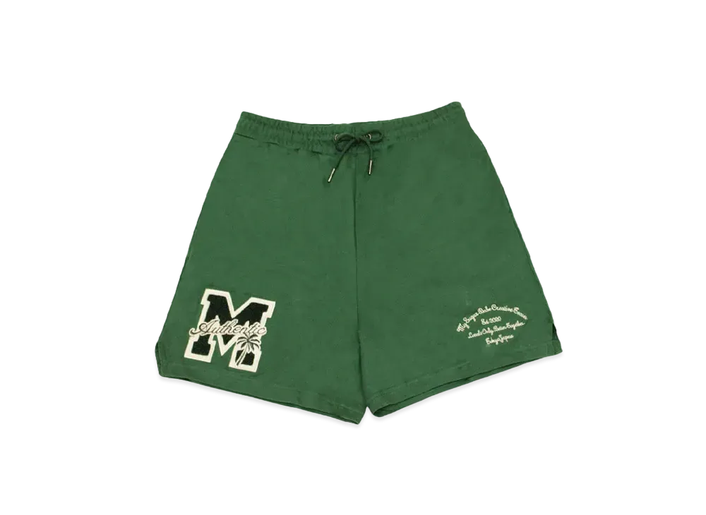 My Sugar Babe M college logo wappen sweat shorts "Green"