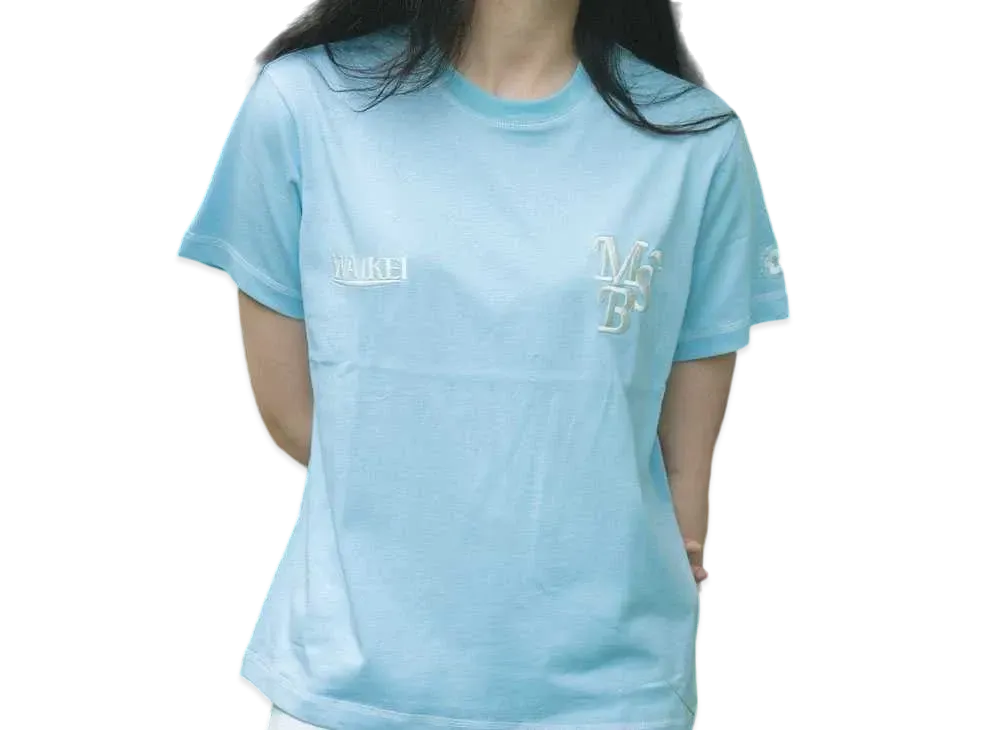 My Sugar Babe Wai Kei x MSB logo stitch tee "Light Blue"