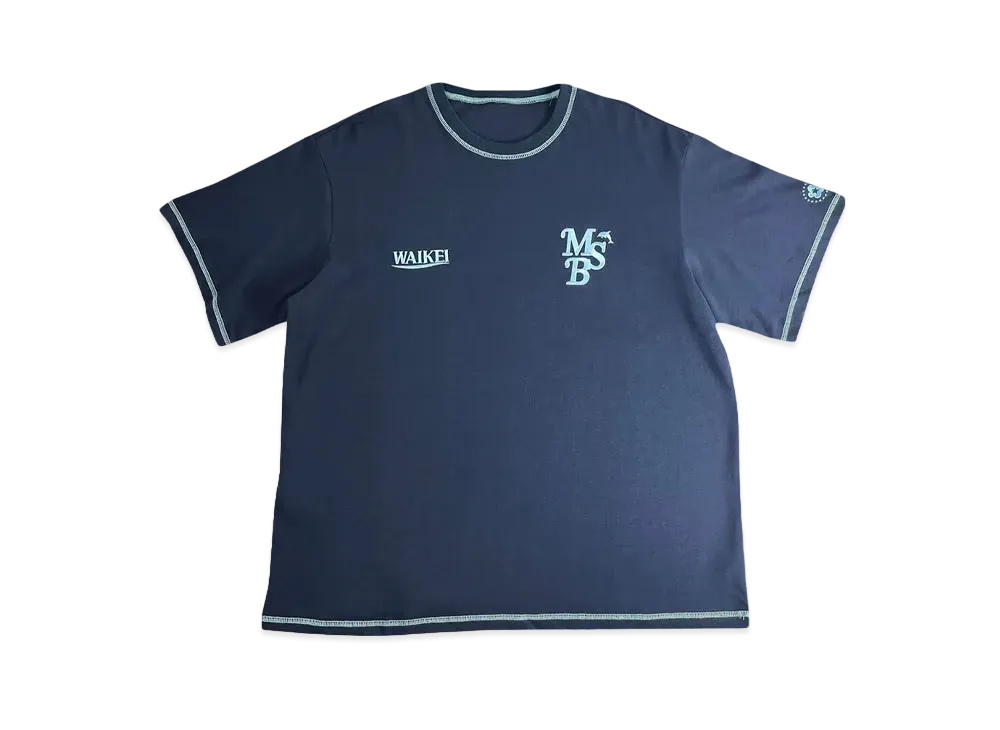 My Sugar Babe Wai Kei x MSB logo stitch tee "Navy"