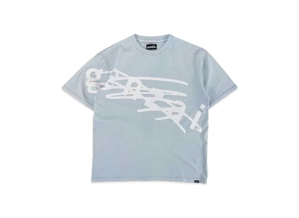 genzai genzai Big Logo Pigment Tee "Light Blue"