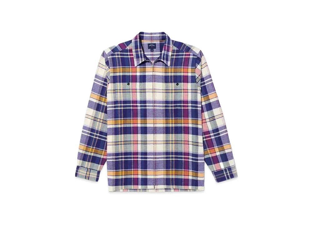 Noah Light Weight Zip Flannel "Natural & Multi "