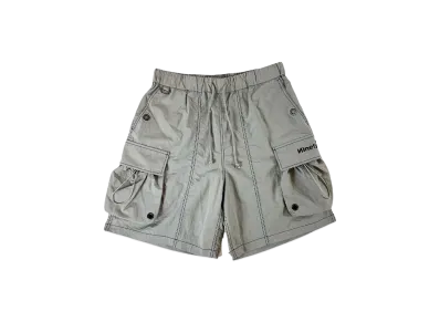 9090 Tech Logo Nylon Half Pants "Space Gray"