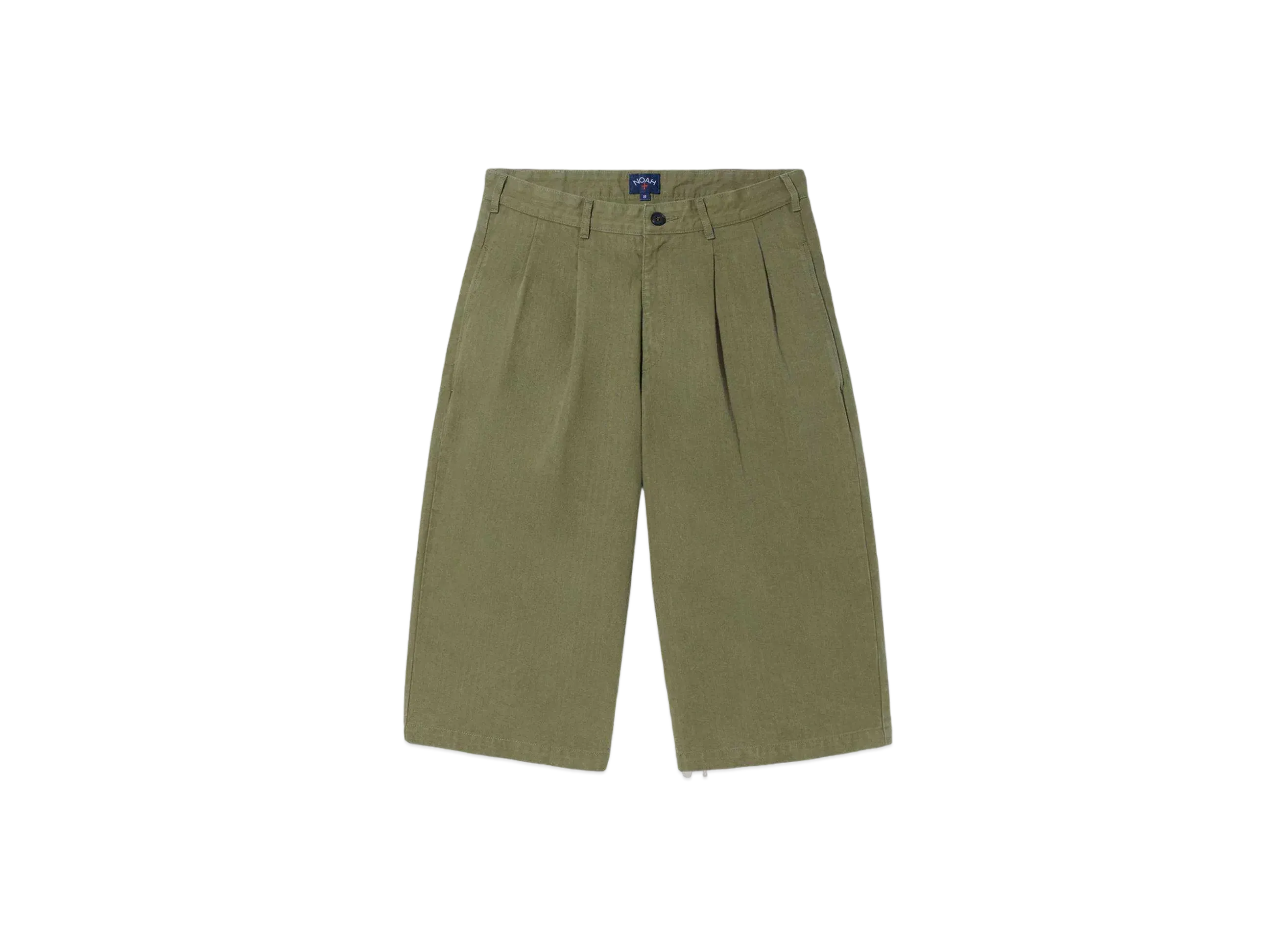 Noah Herringbone Capri Pant "Army Green"