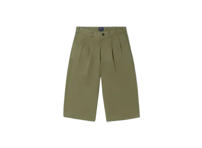 Noah Herringbone Capri Pant "Army Green"