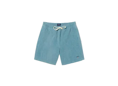 Noah Recycled Cotton Twill Short "Blue"