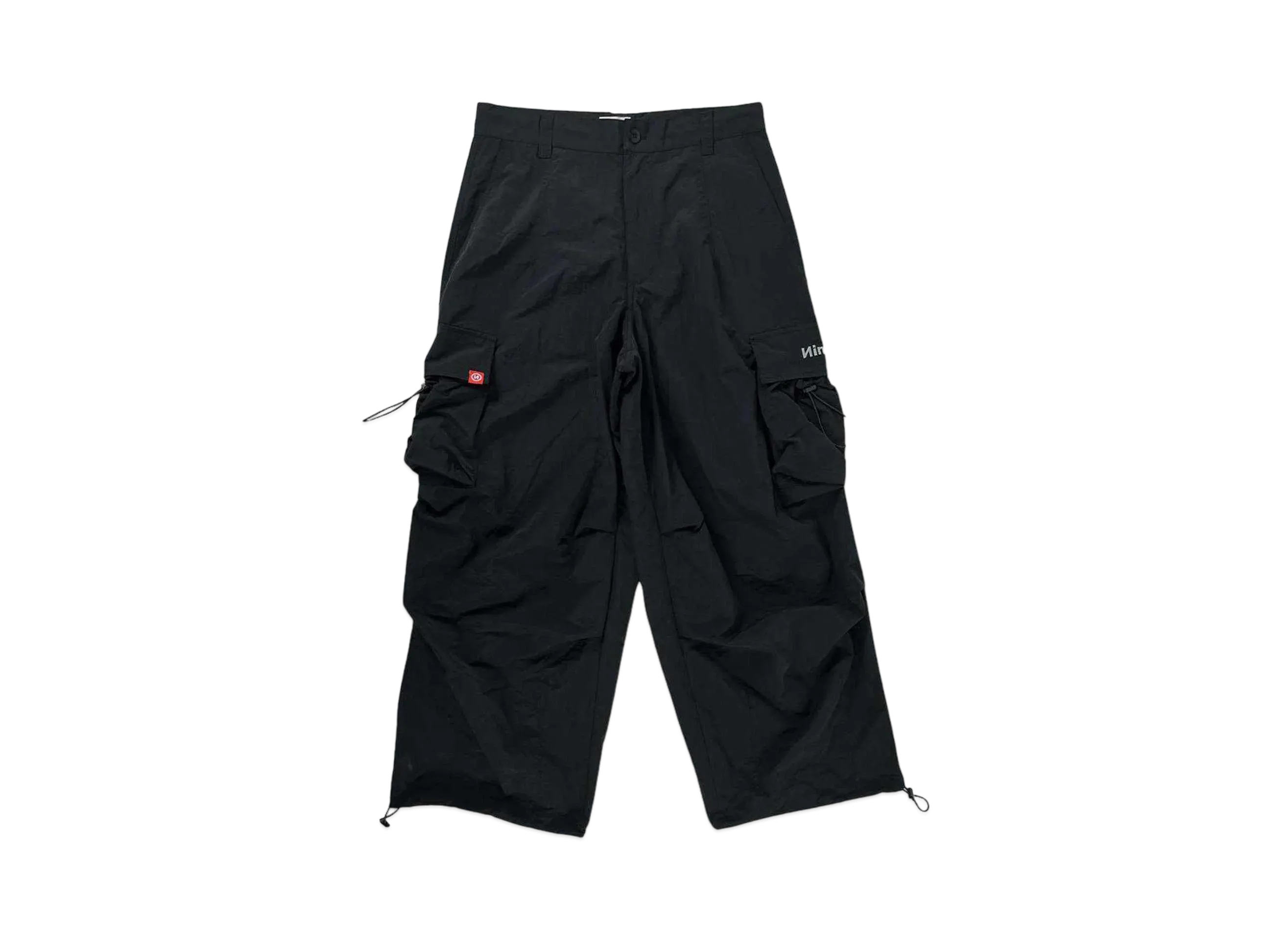 9090 Tech Logo Nylon Cargo Pants "Black"