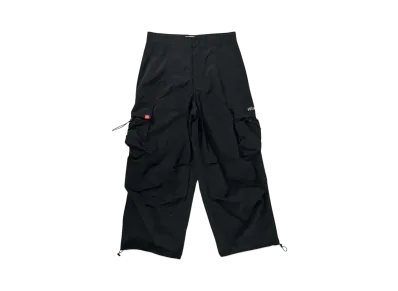 9090 Tech Logo Nylon Cargo Pants "Black"