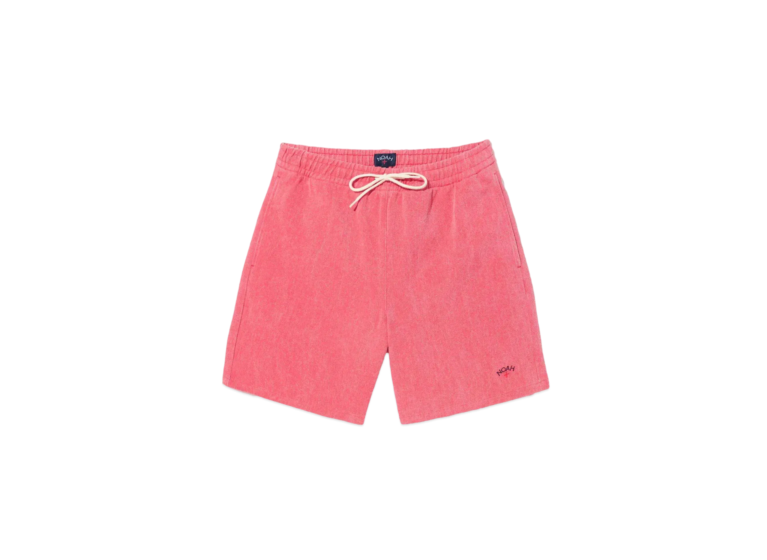 Noah Recycled Cotton Twill Short "Red"