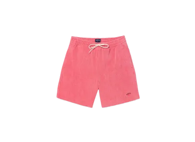 Noah Recycled Cotton Twill Short "Red"
