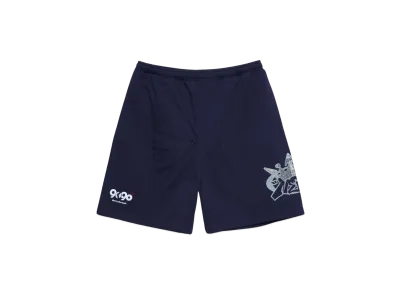 9090 9090 x NERDUNIT King Logo Sweat Half Pants "Navy"