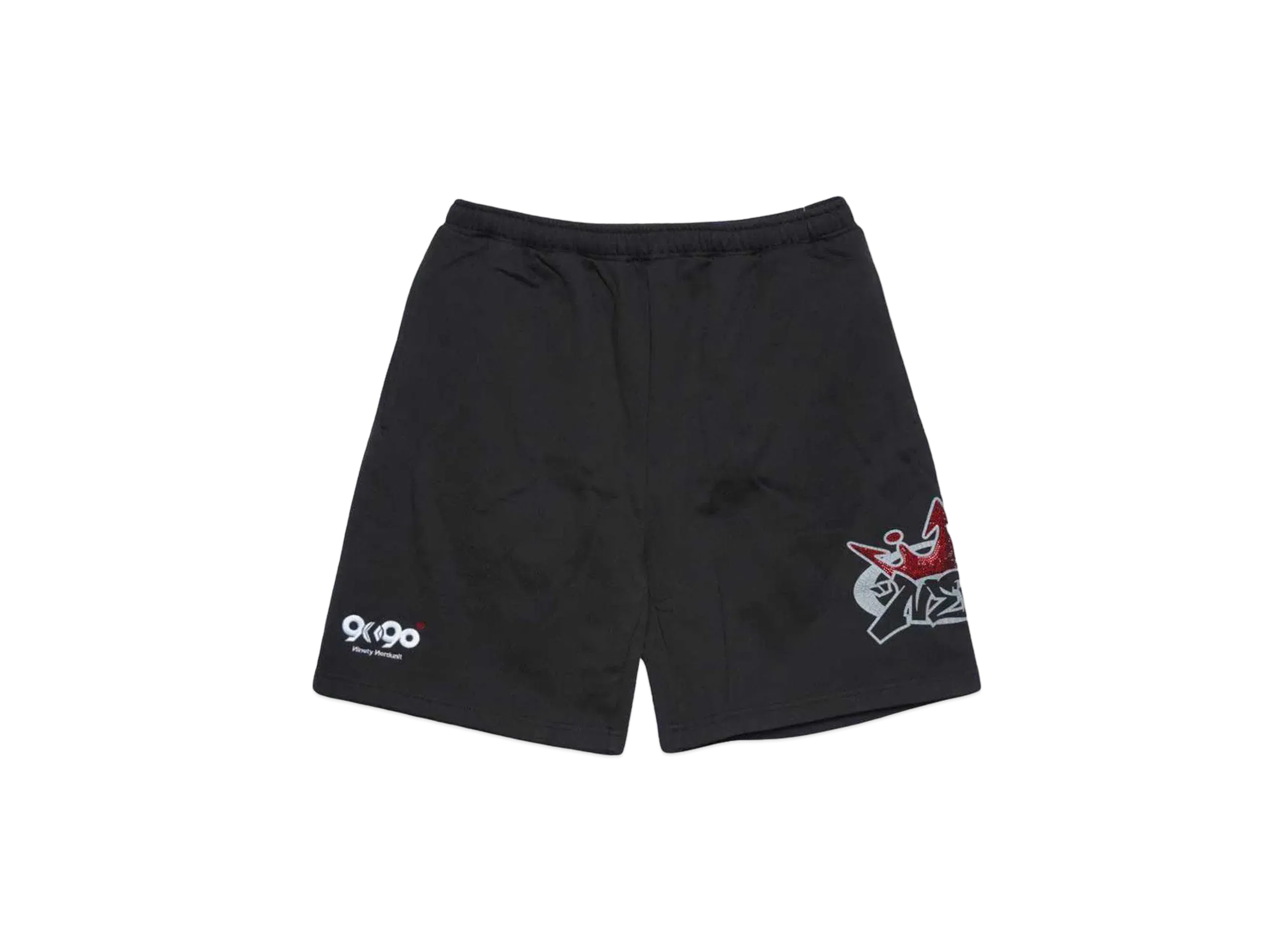 9090 9090 x NERDUNIT King Logo Sweat Half Pants "Black"