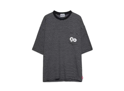 9090 90 Logo Stripe Tee "Black / White"