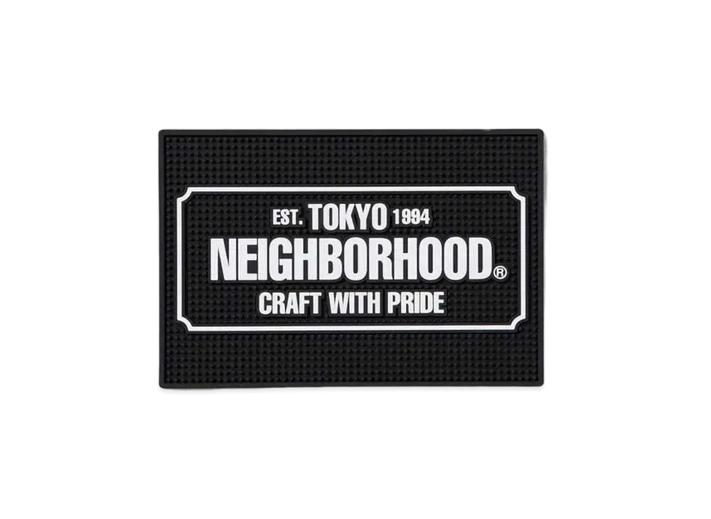NEIGHBORHOOD Logo Bar Mat "Black"