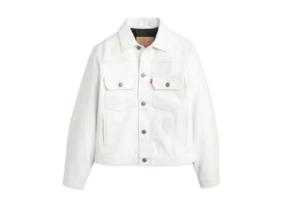 Stussy x LEVI'S Leather Trucker Jacket "Tofu"
