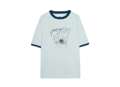 Younger Song chara ringer TEE "LIGHT BRUE bowling"
