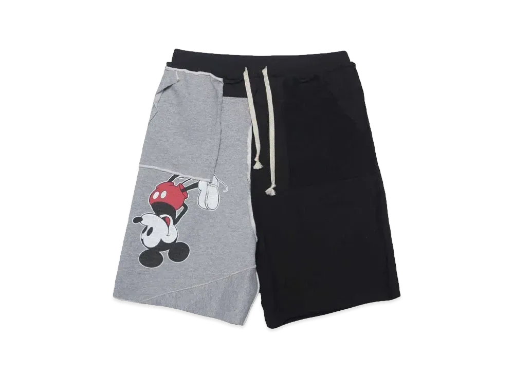 DISCOVERED < Mickey > Wide Shorts Exclusive "BLACK / LIGHT GRAY"