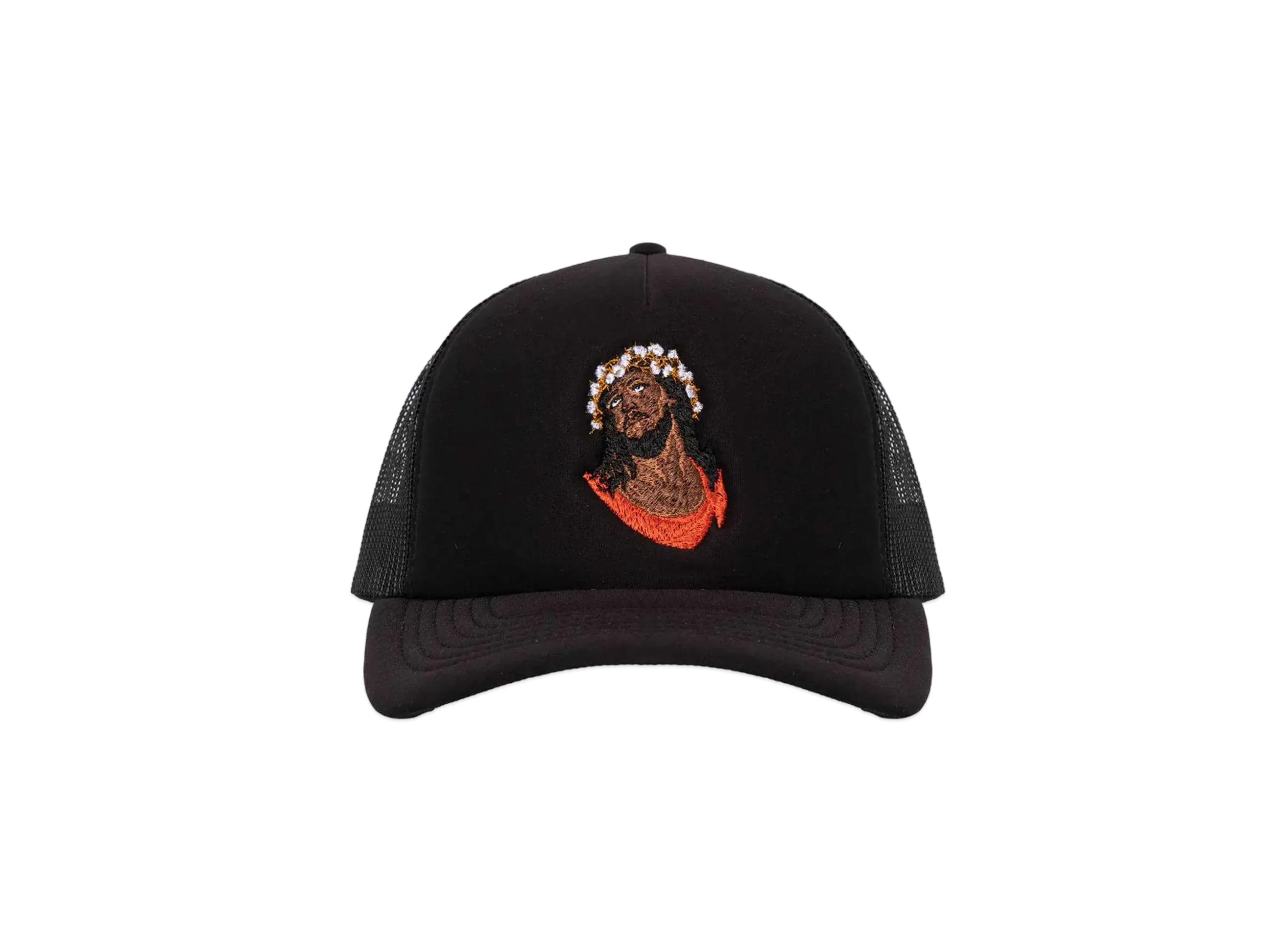 DENIM TEARS Crown Made of Cotton Trucker Hat "Black"