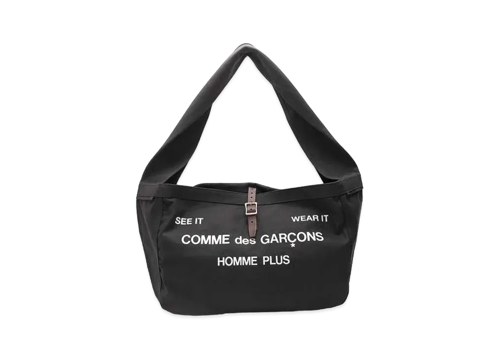 COMME des GARCONS HOMME PLUS Logo Print Canvas Messenger Bag