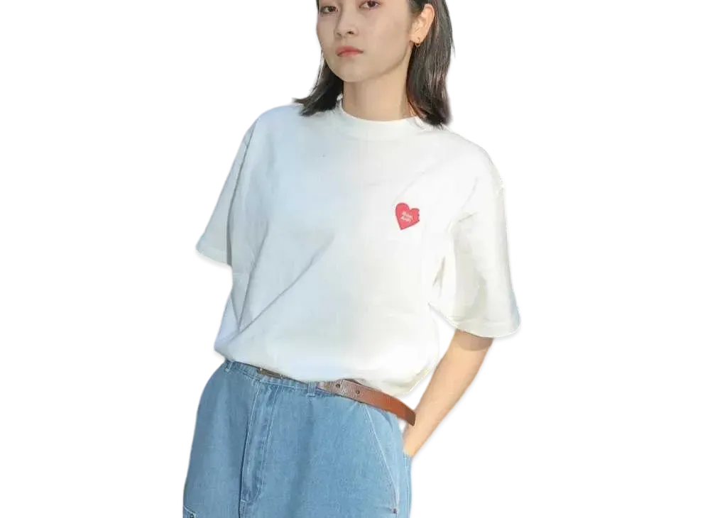 Student Apathy Heart Tee "WHITE"