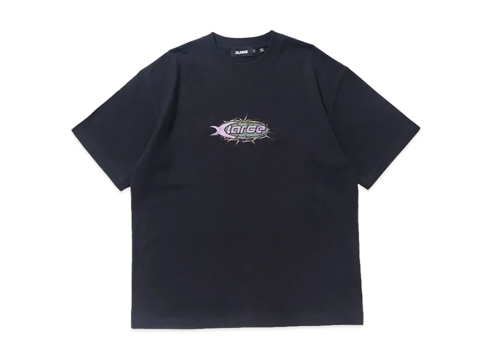 XLARGE BARBED WIRE LOGO S/S TEE "BLACK"