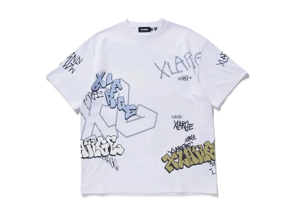 XLARGE GRAFFITI S/S TEE "WHITE"