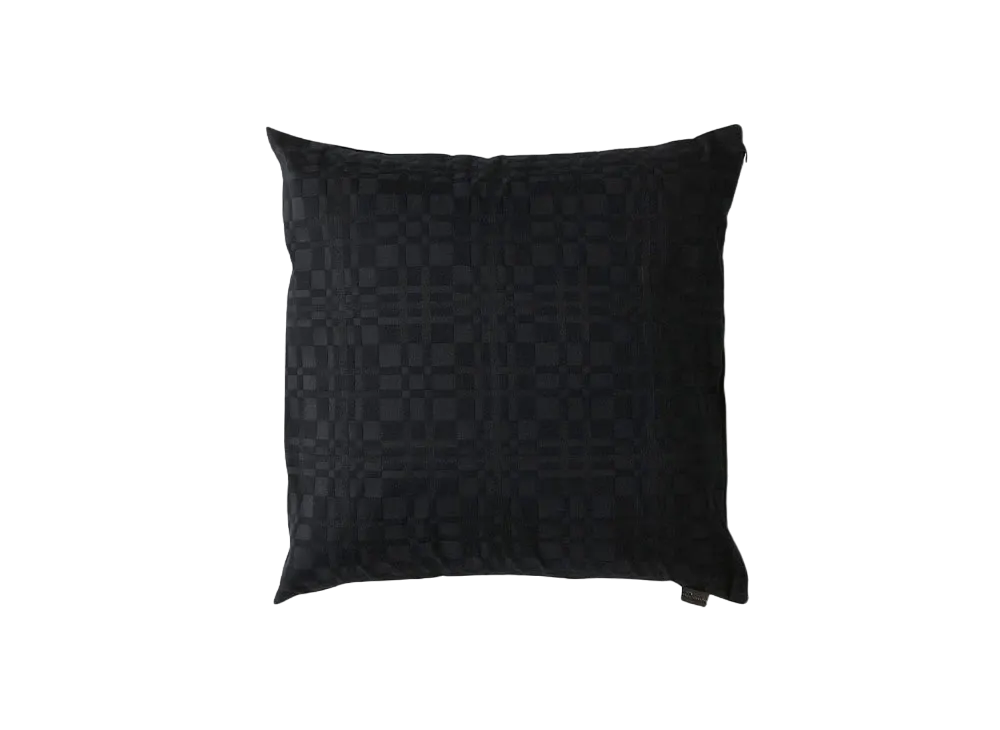 White Mountaineering 3D CHECK JACQUARD CUSHION "BLACK"