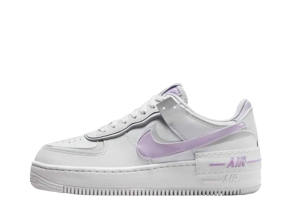ナイキ ウィメンズ エアフォース1 シャドウ "ホワイト/ライラックブルーム/フォトンダスト"