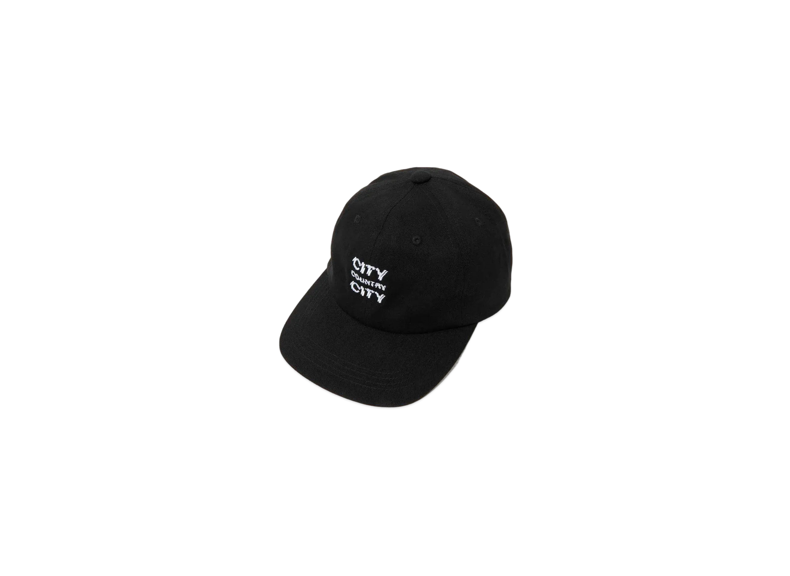 CITY COUNTRY CITY Embroiderd Logo Washed Cotton Cap "BLACK"