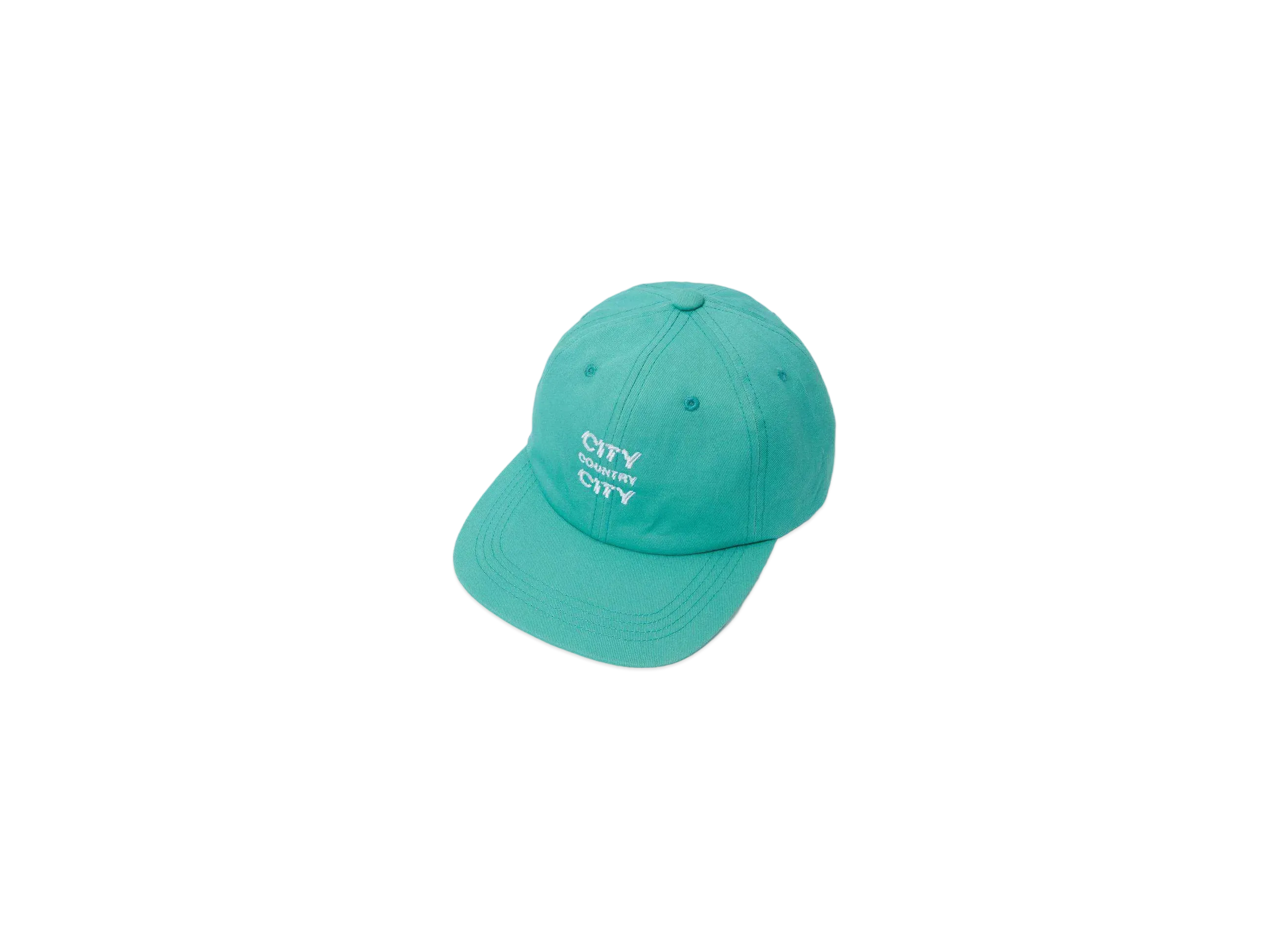 CITY COUNTRY CITY Embroiderd Logo Washed Cotton Cap "BLUE GREEN"
