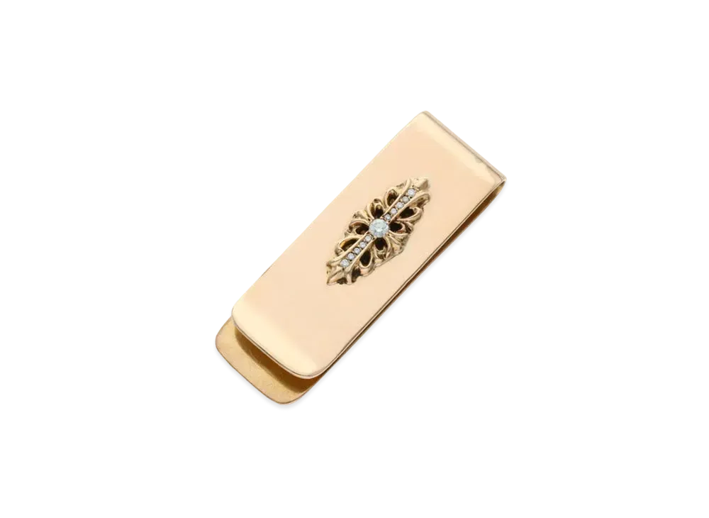 Chrome Hearts 22K Floral Cross SM Money Clip "Yellow Gold"