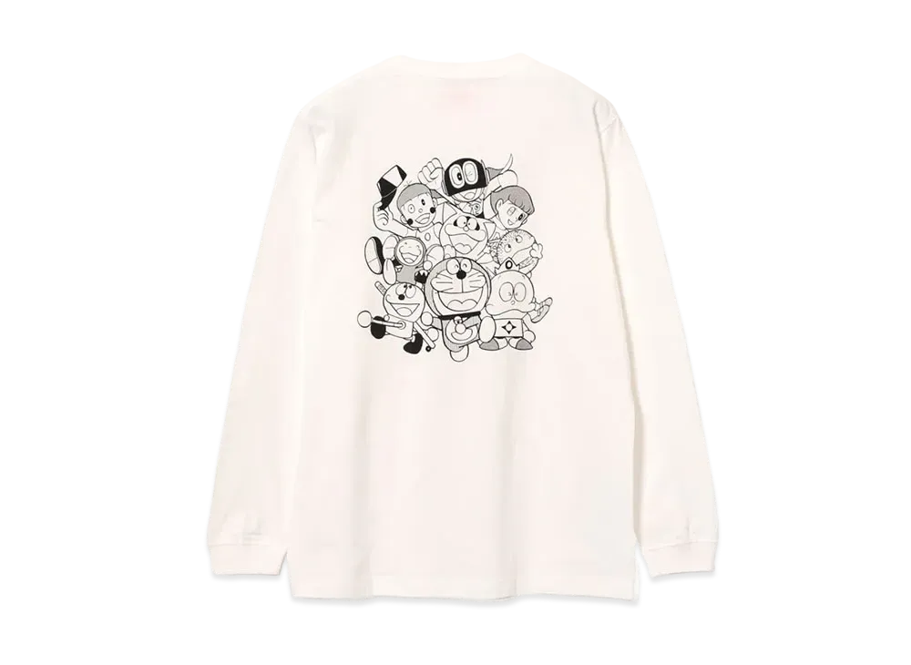 MANGART BEAMS x Fujiko F. Fujio Patch Long Sleeve T-shirt "White"