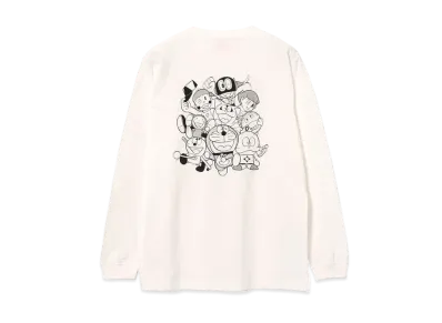 MANGART BEAMS x Fujiko F. Fujio Patch Long Sleeve T-shirt "White"