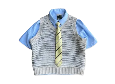 BALLSY.BROTHERS Sheer Knitted Loose Vest "Kinari"