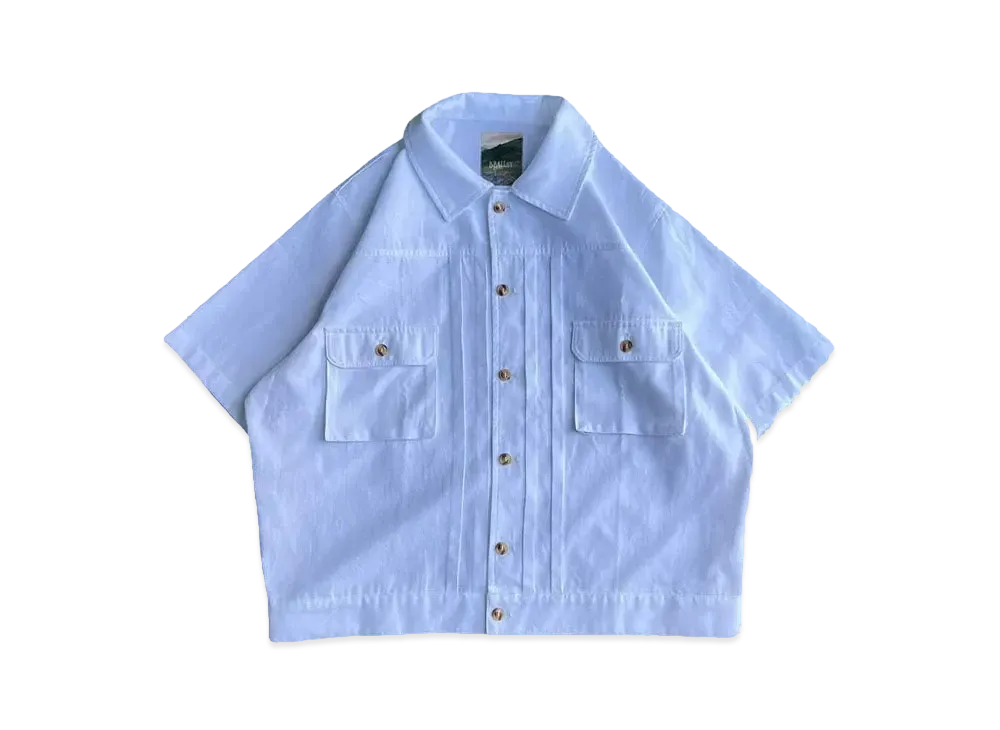 BALLSY.BROTHERS front pleated short length shirt "OFF"