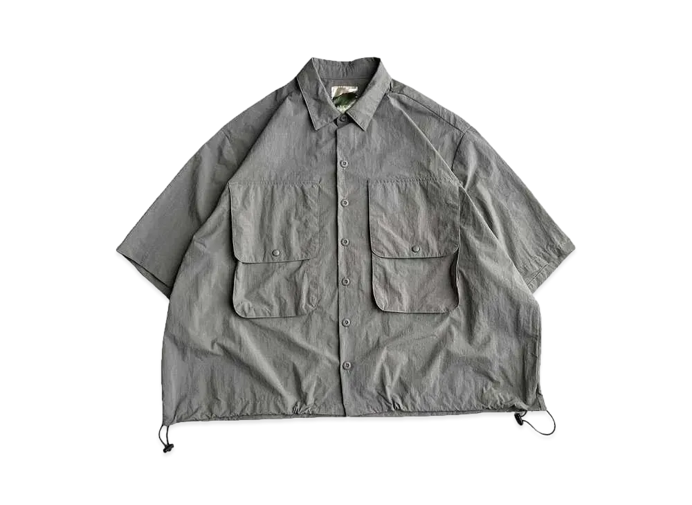 BALLSY.BROTHERS nylon front pocket shirt "Gray"